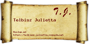 Telbisz Julietta névjegykártya